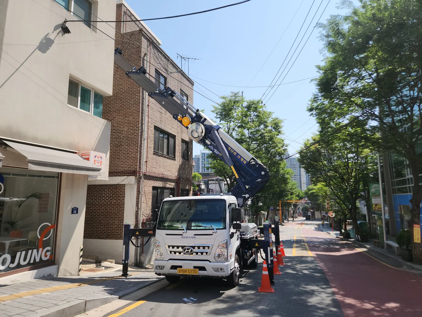 주택 주변 외벽 현장
